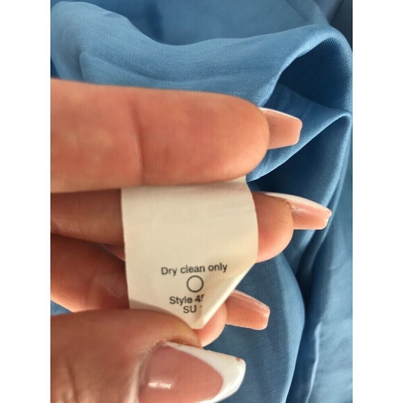 Michael Kors Women’s Size 4 Blouse Top Sleeveless Blue Side Zipper - Picture 12 of 13